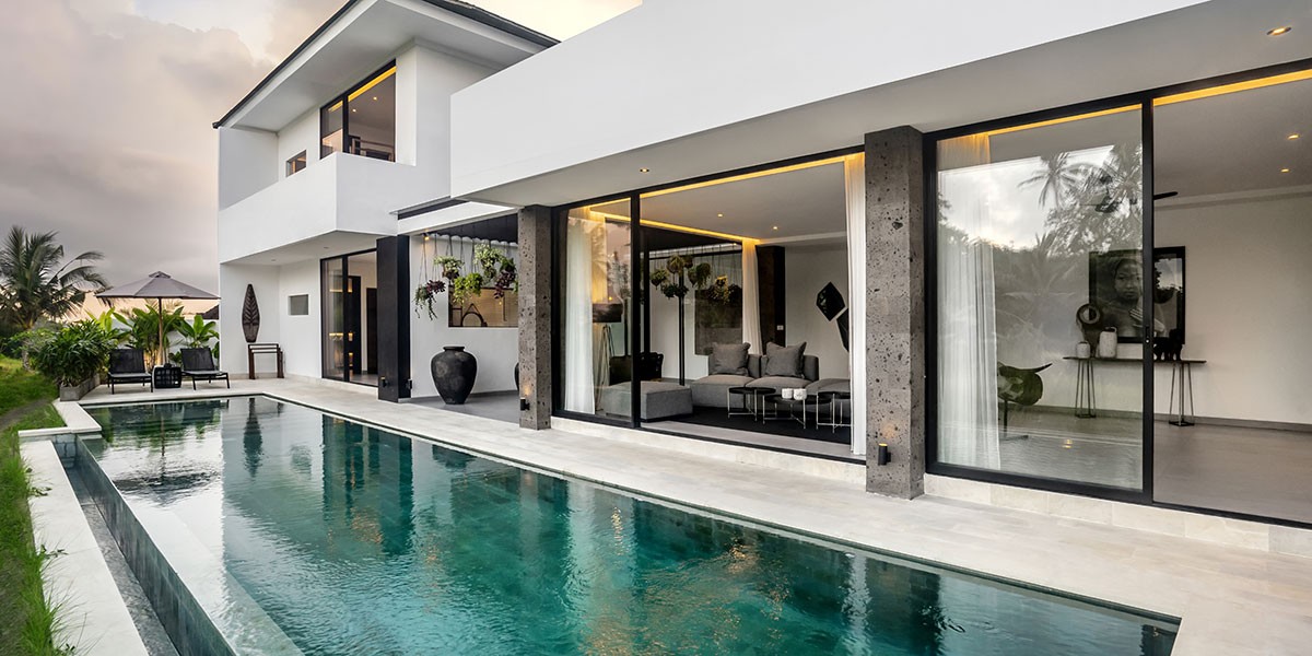Villa 4 chambres avec piscine, jardin et terrasses à Bali